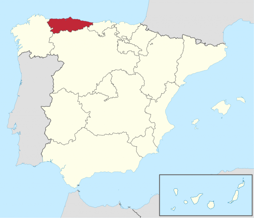 Situación geográfica de Asturias